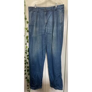 Cambridge Classic Vintage Denim Mens Button fly Zipper Jeans Size 36x34